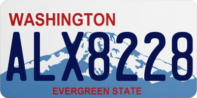 WA license plate ALX8228