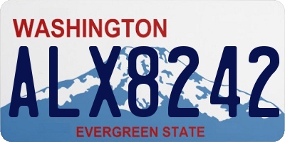 WA license plate ALX8242