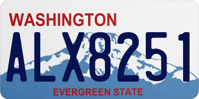 WA license plate ALX8251