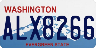 WA license plate ALX8266