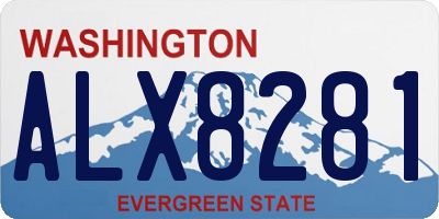 WA license plate ALX8281