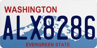 WA license plate ALX8286