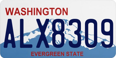 WA license plate ALX8309