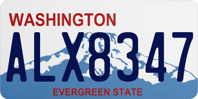 WA license plate ALX8347