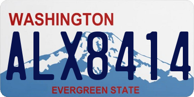 WA license plate ALX8414