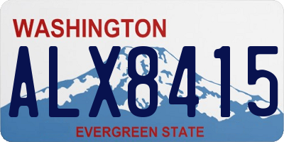 WA license plate ALX8415