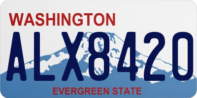 WA license plate ALX8420