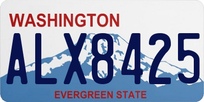 WA license plate ALX8425