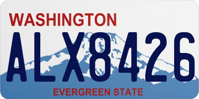WA license plate ALX8426