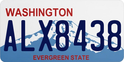 WA license plate ALX8438