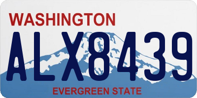 WA license plate ALX8439