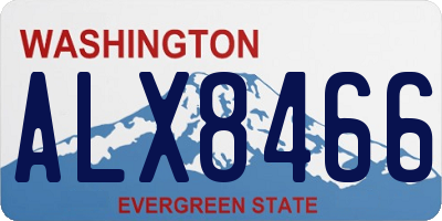 WA license plate ALX8466