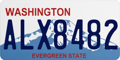 WA license plate ALX8482