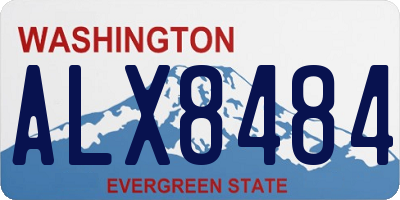 WA license plate ALX8484