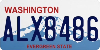 WA license plate ALX8486