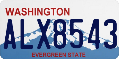 WA license plate ALX8543
