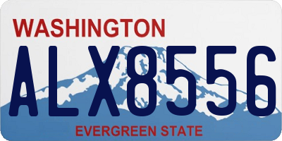 WA license plate ALX8556
