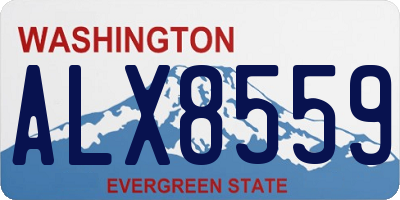WA license plate ALX8559