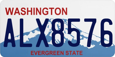 WA license plate ALX8576