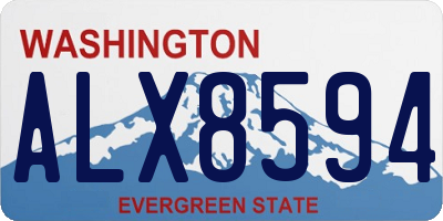 WA license plate ALX8594