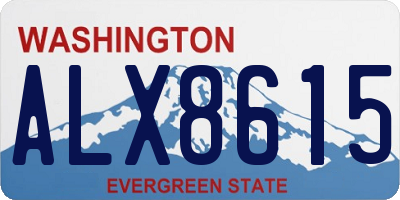 WA license plate ALX8615