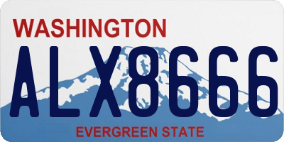 WA license plate ALX8666