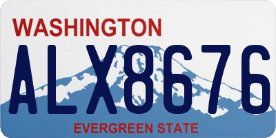 WA license plate ALX8676