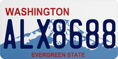 WA license plate ALX8688