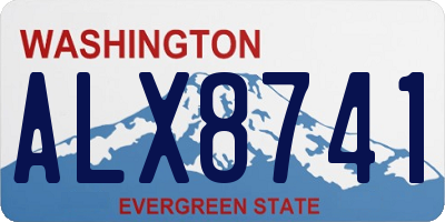 WA license plate ALX8741