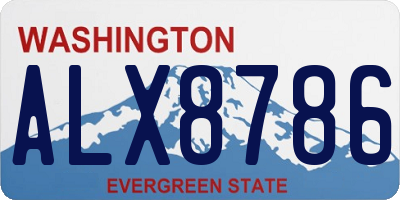 WA license plate ALX8786