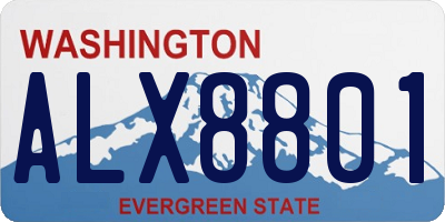 WA license plate ALX8801