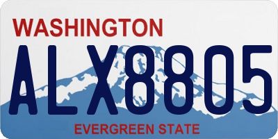 WA license plate ALX8805