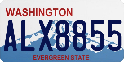 WA license plate ALX8855