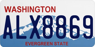 WA license plate ALX8869