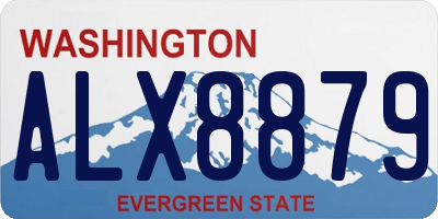 WA license plate ALX8879
