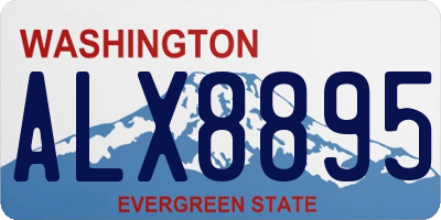 WA license plate ALX8895