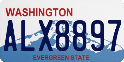 WA license plate ALX8897