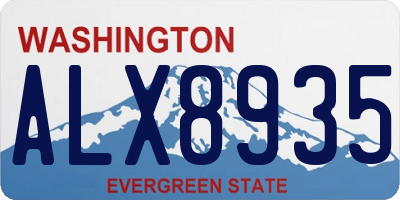 WA license plate ALX8935