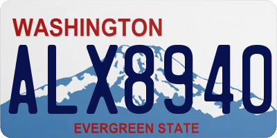 WA license plate ALX8940