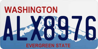 WA license plate ALX8976