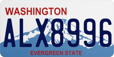 WA license plate ALX8996