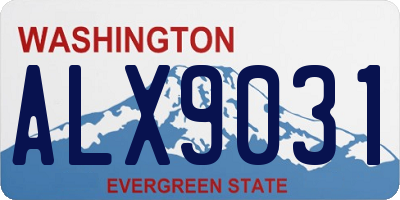 WA license plate ALX9031