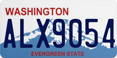 WA license plate ALX9054