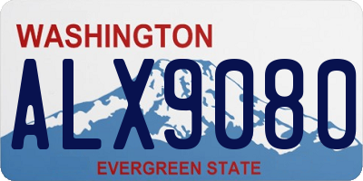 WA license plate ALX9080