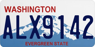 WA license plate ALX9142