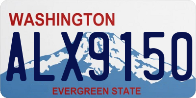 WA license plate ALX9150