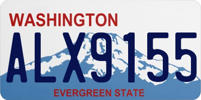 WA license plate ALX9155