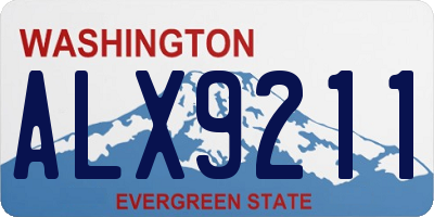 WA license plate ALX9211