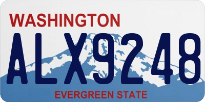 WA license plate ALX9248