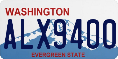 WA license plate ALX9400